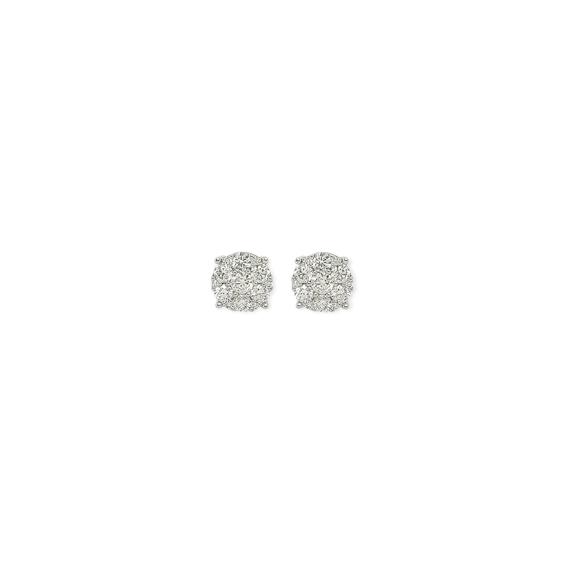 White Gold Diamond Stud Earrings