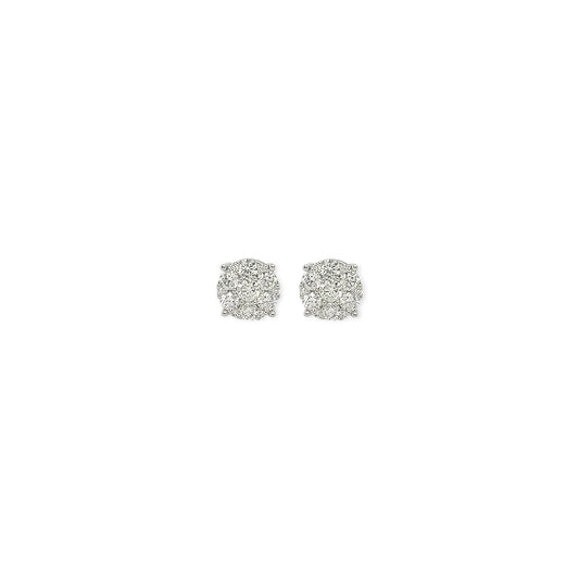 White Gold Diamond Stud Earrings