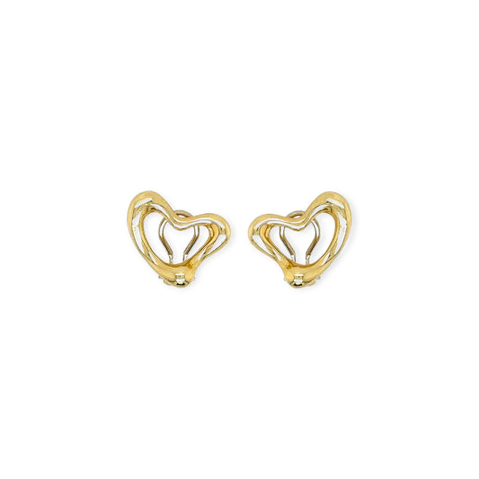 Tiffany Peretti "Open Heart" Gold Earrings