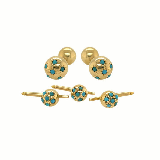 Gold Turquoise Ball Dress Set