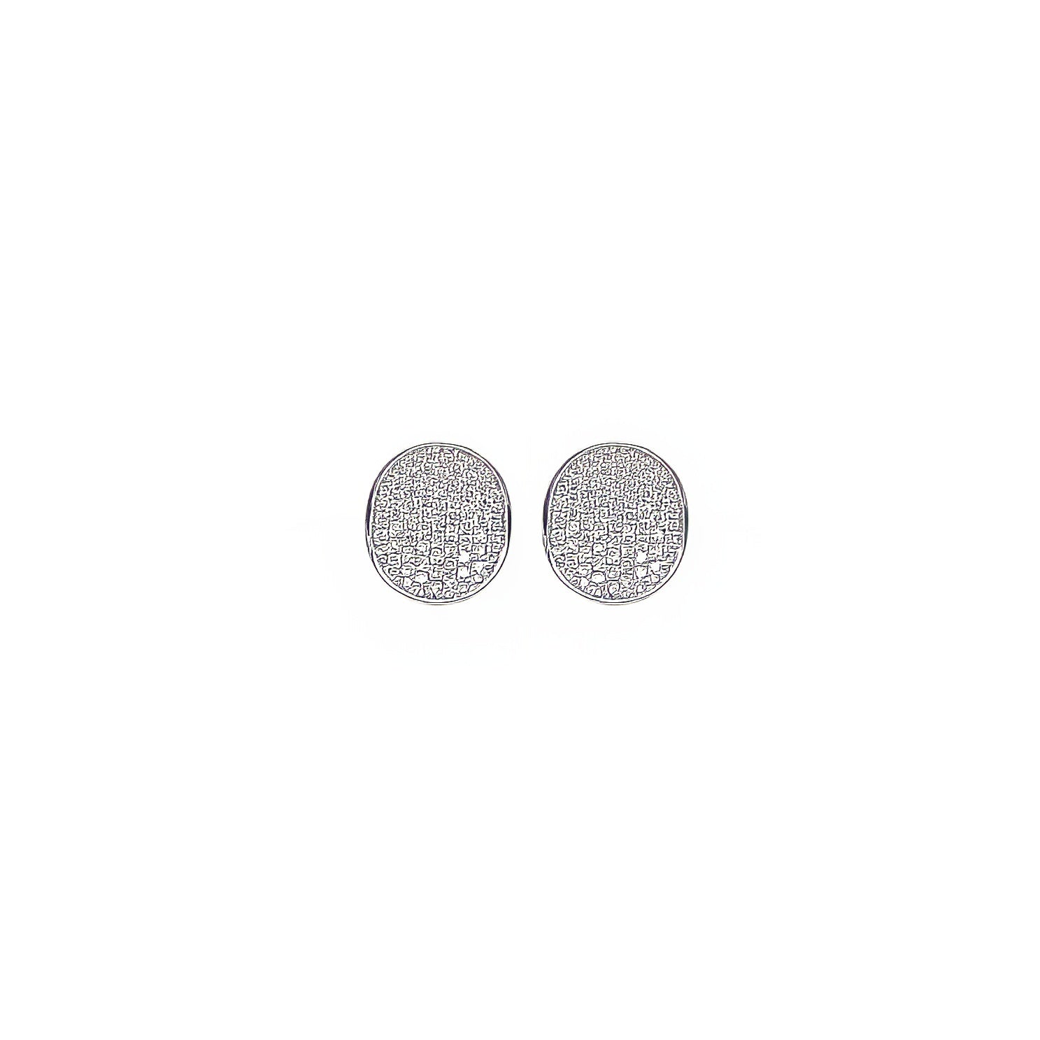 White Gold Diamond Thumbprint Earrings