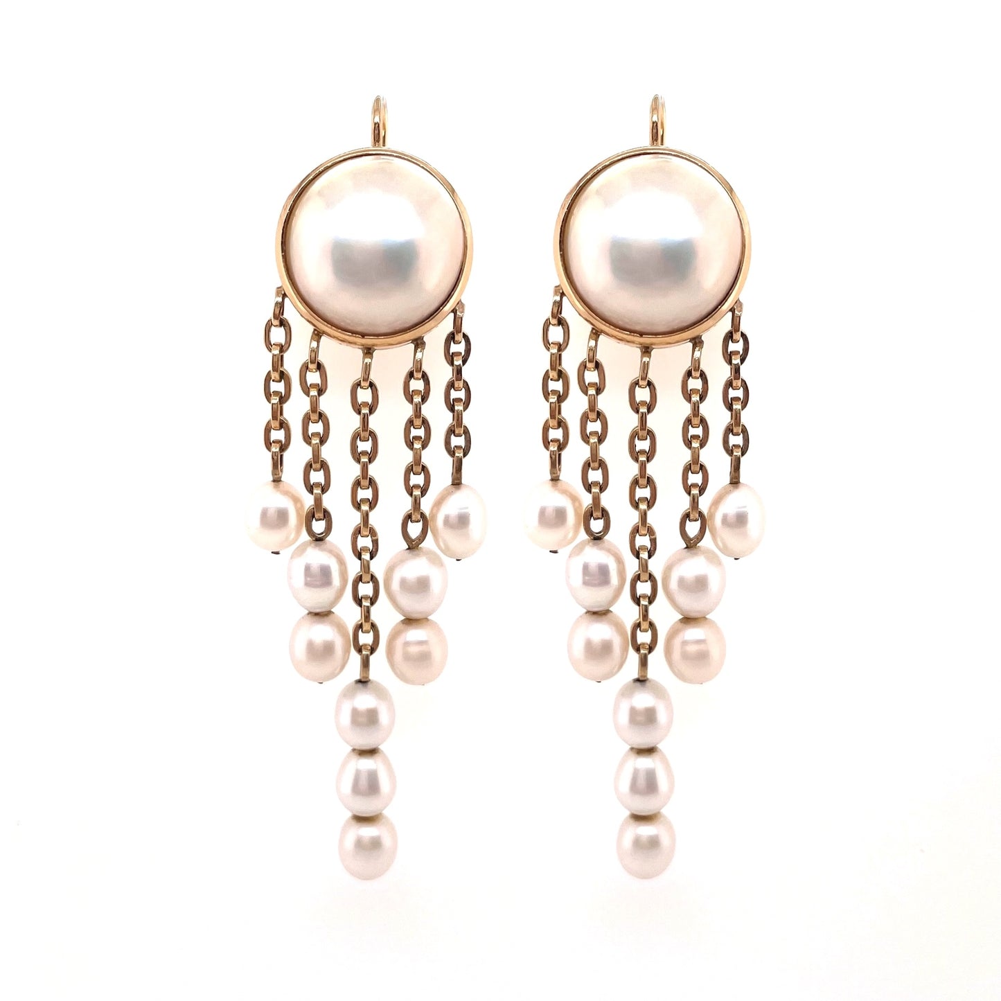 Mabe Pearl Dangling Earrings