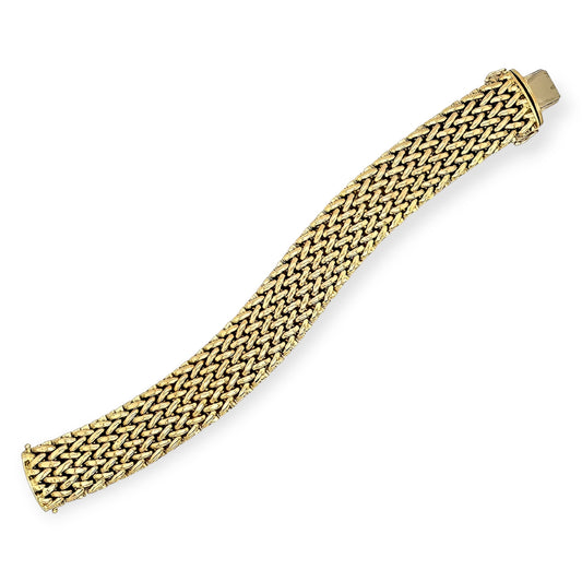 Neiman Marcus Woven Gold Mesh Bracelet