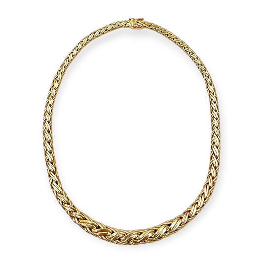 Tiffany Woven Gold Chain Necklace