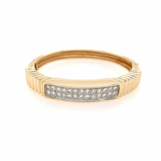 Gold Diamond Bangle Bracelet