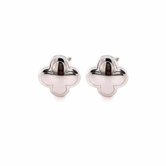 Van Cleef Pure Alhambra White Gold Earrings