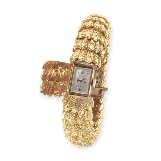 Textured Gold Bracelet Watch