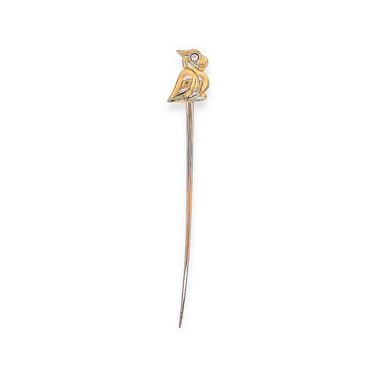 Bulgari Bird Gold Diamond Stick Pin