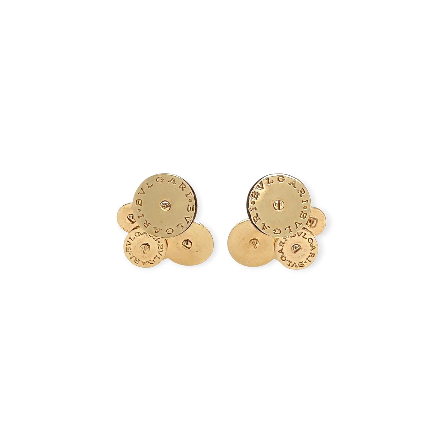 Bulgari Cicladi Gold Spinning Disc Earrings