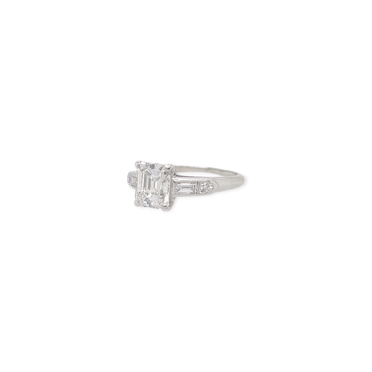 Emerald Cut 1.63 Diamond Ring