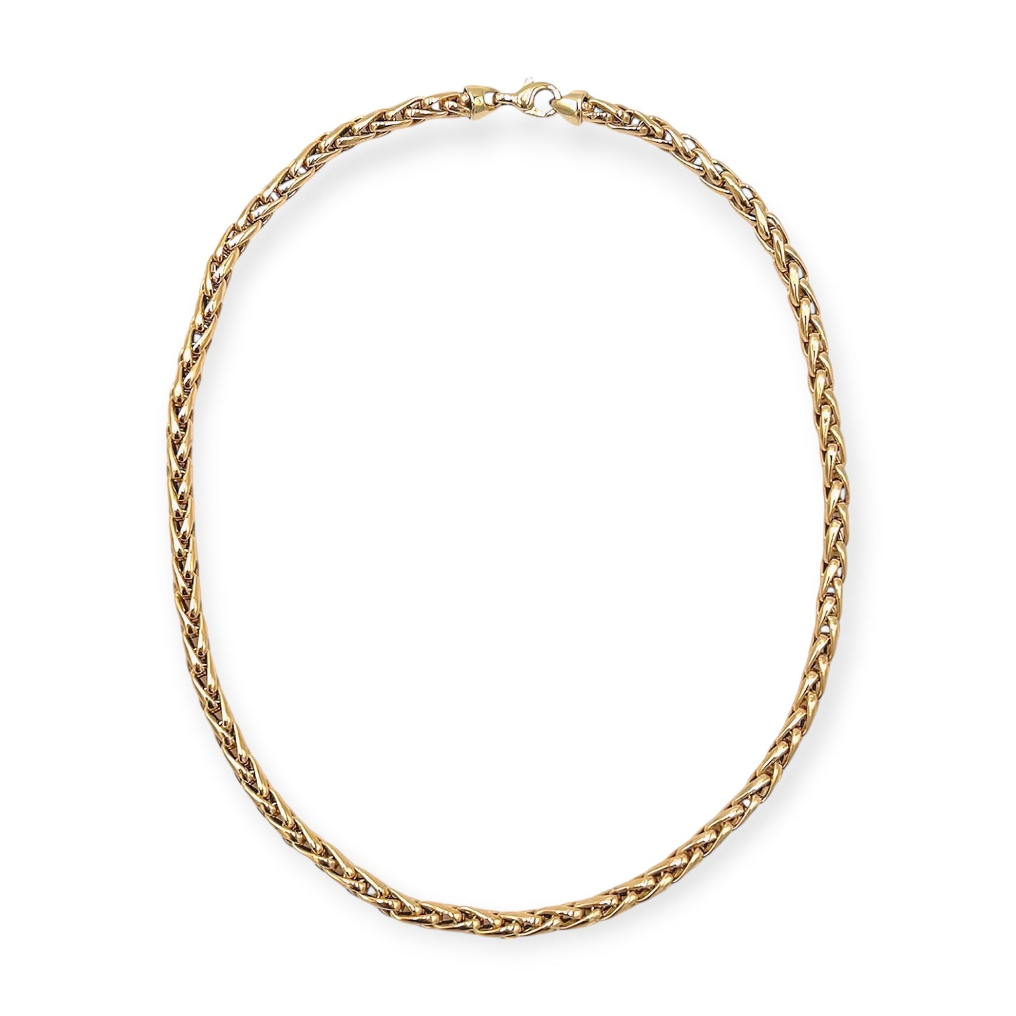 Gold Wheat Chain Necklace