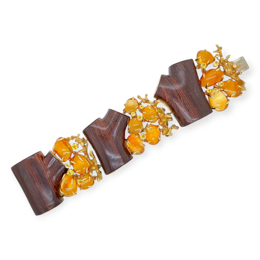 Seaman Schepps Citrine Yellow Sapphire Wood Branch Bracelet