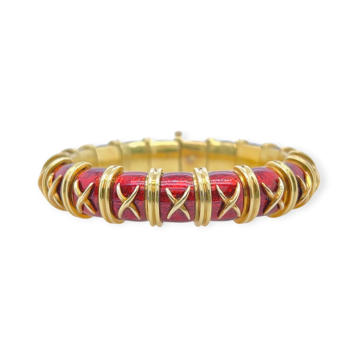 Jean Schlumberger Red Enamel Croisillon Bracelet