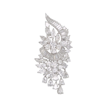 Platinum Diamond Spray Brooch