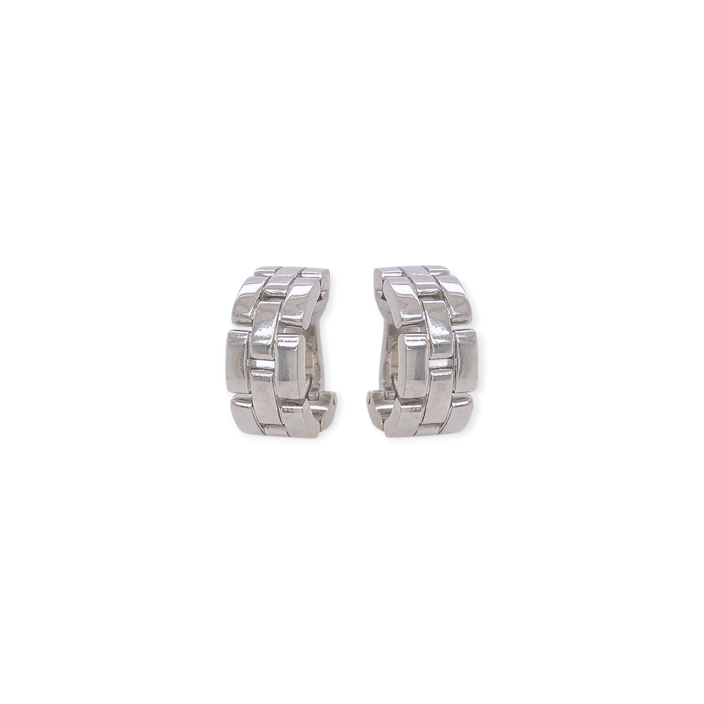 Cartier Maillon Panthere White Gold Earrings