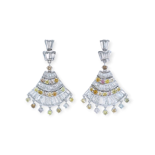 Hamilton Fancy Colored Diamond Chandelier Earrings