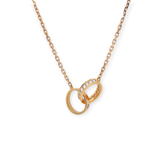 Cartier Love Rose Gold Diamond Necklace