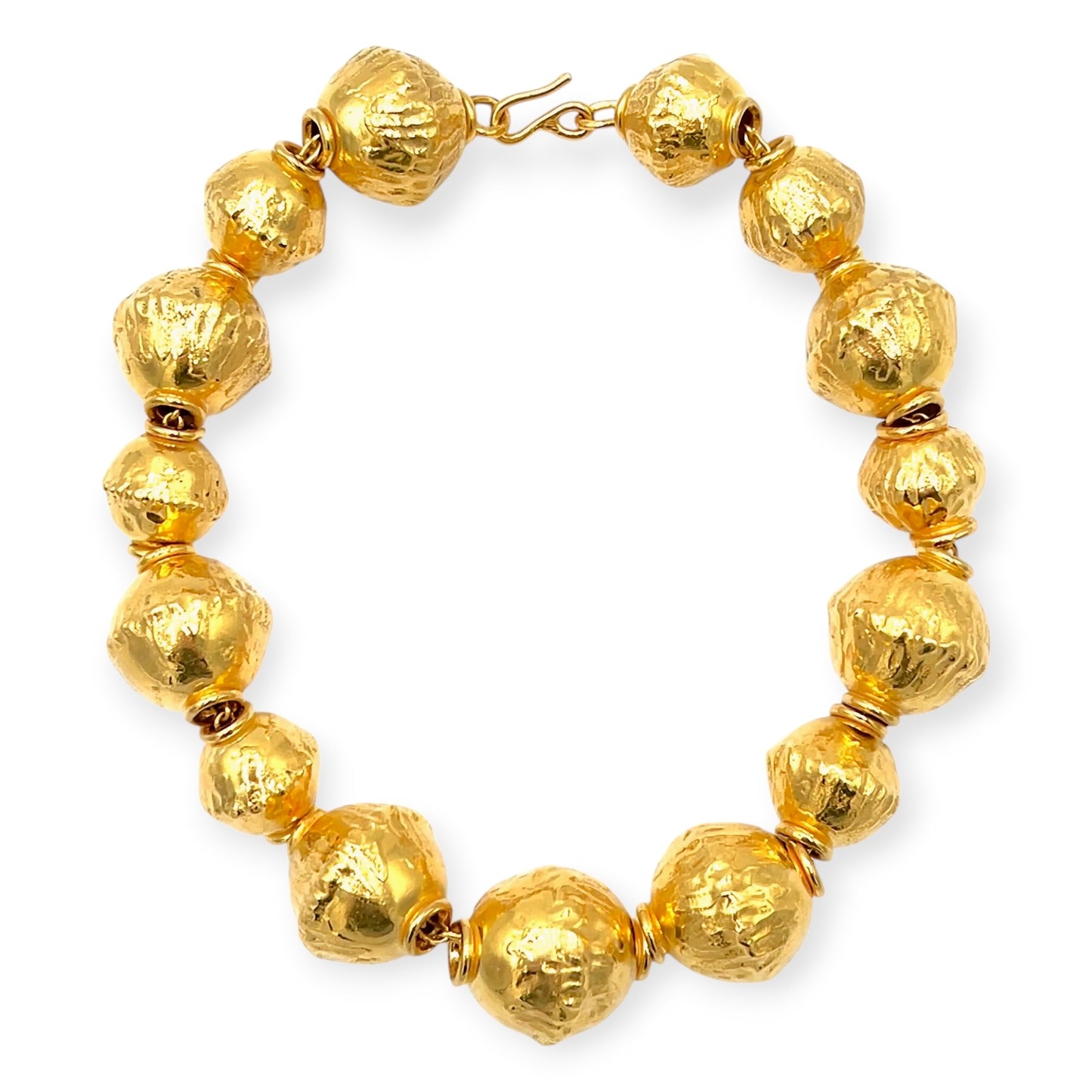 Jean Mahie Bold Gold Bead Necklace