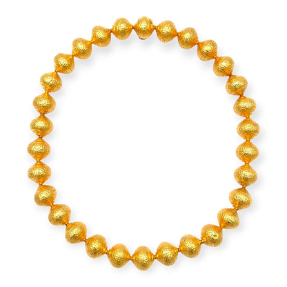Zolotas Hammered Gold Bead Necklace