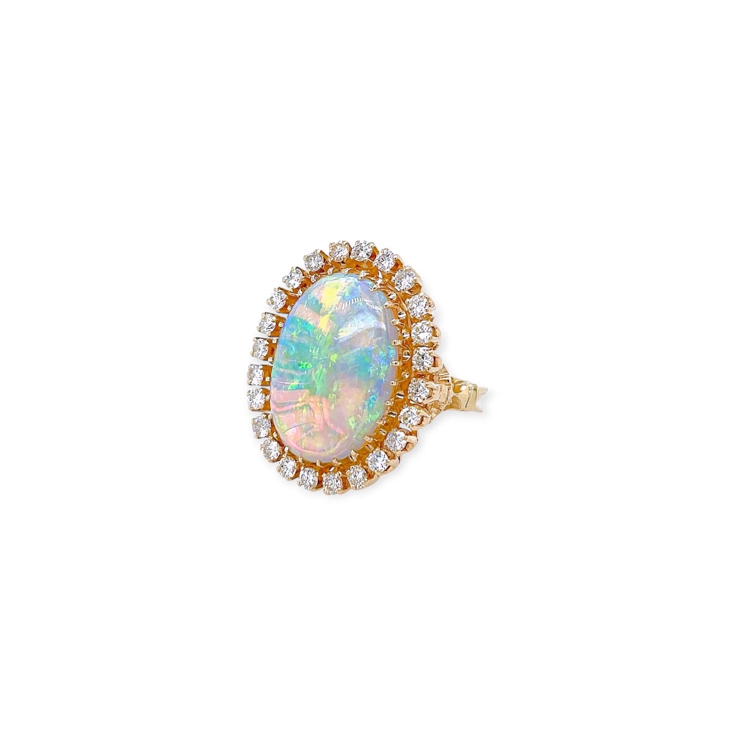 Kurt Goldschmidt Oval Opal Diamond Ring