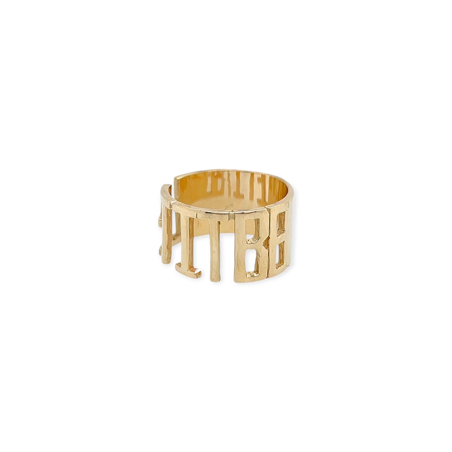 Gold "Let it Be" Band Ring