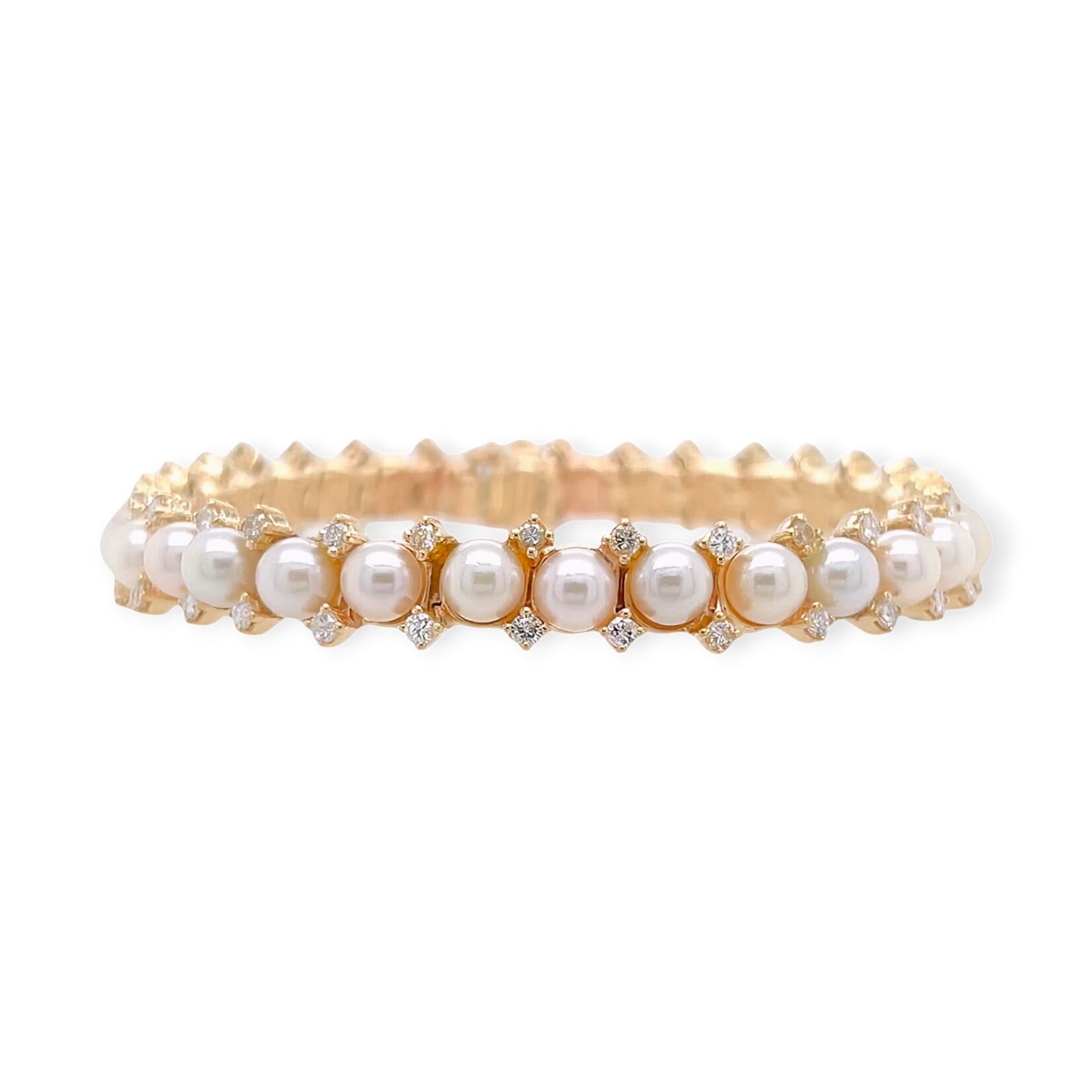 Pearl Diamond Gold Bracelet
