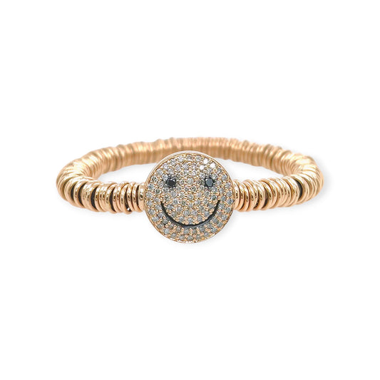 Aspery Guldag Smiley Face Gold Diamond Bracelet