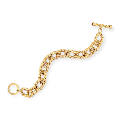Gold Citrine Ropework Link Bracelet