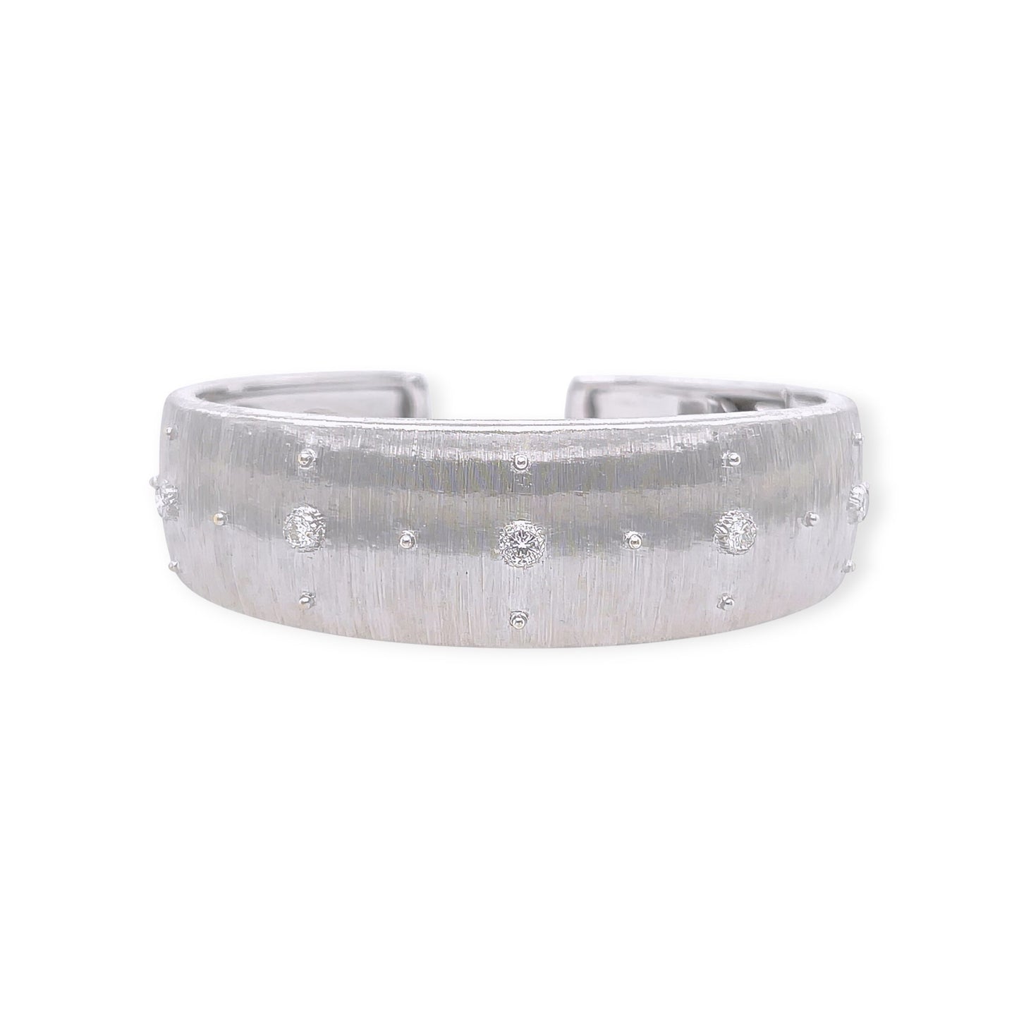 Buccellati White Gold Diamond Cuff Bracelet