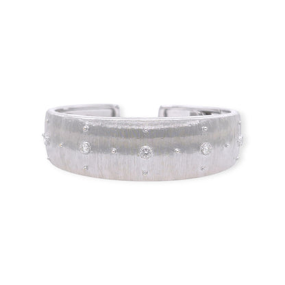 Buccellati White Gold Diamond Cuff Bracelet