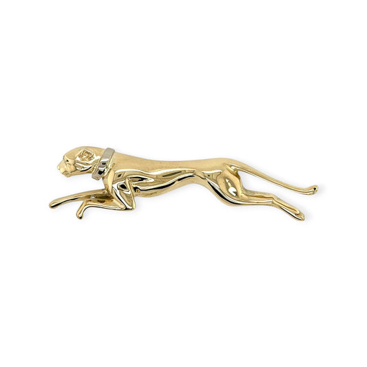 Gold Jaguar Brooch