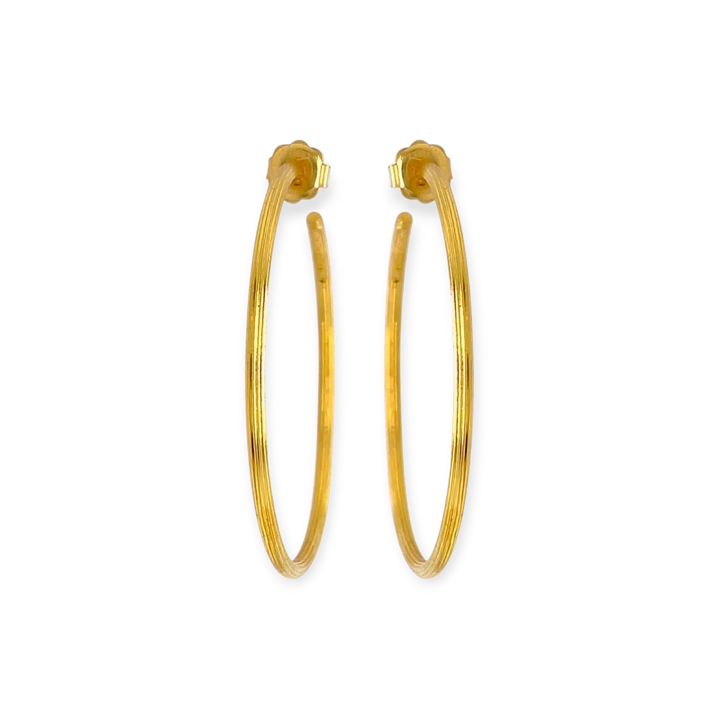 Lalaounis Textured Gold Hoop Earrings