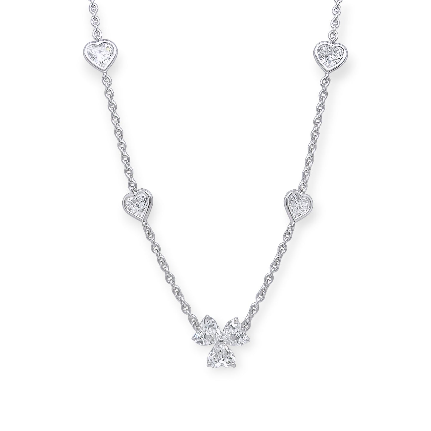 Cartier Heart Shaped Diamond Necklace