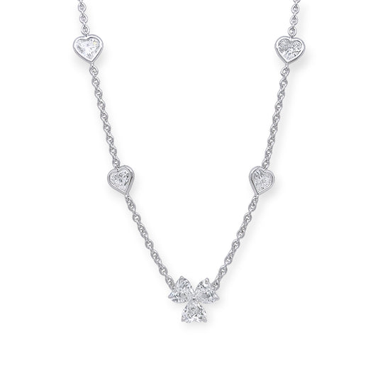 Cartier Heart Shaped Diamond Necklace