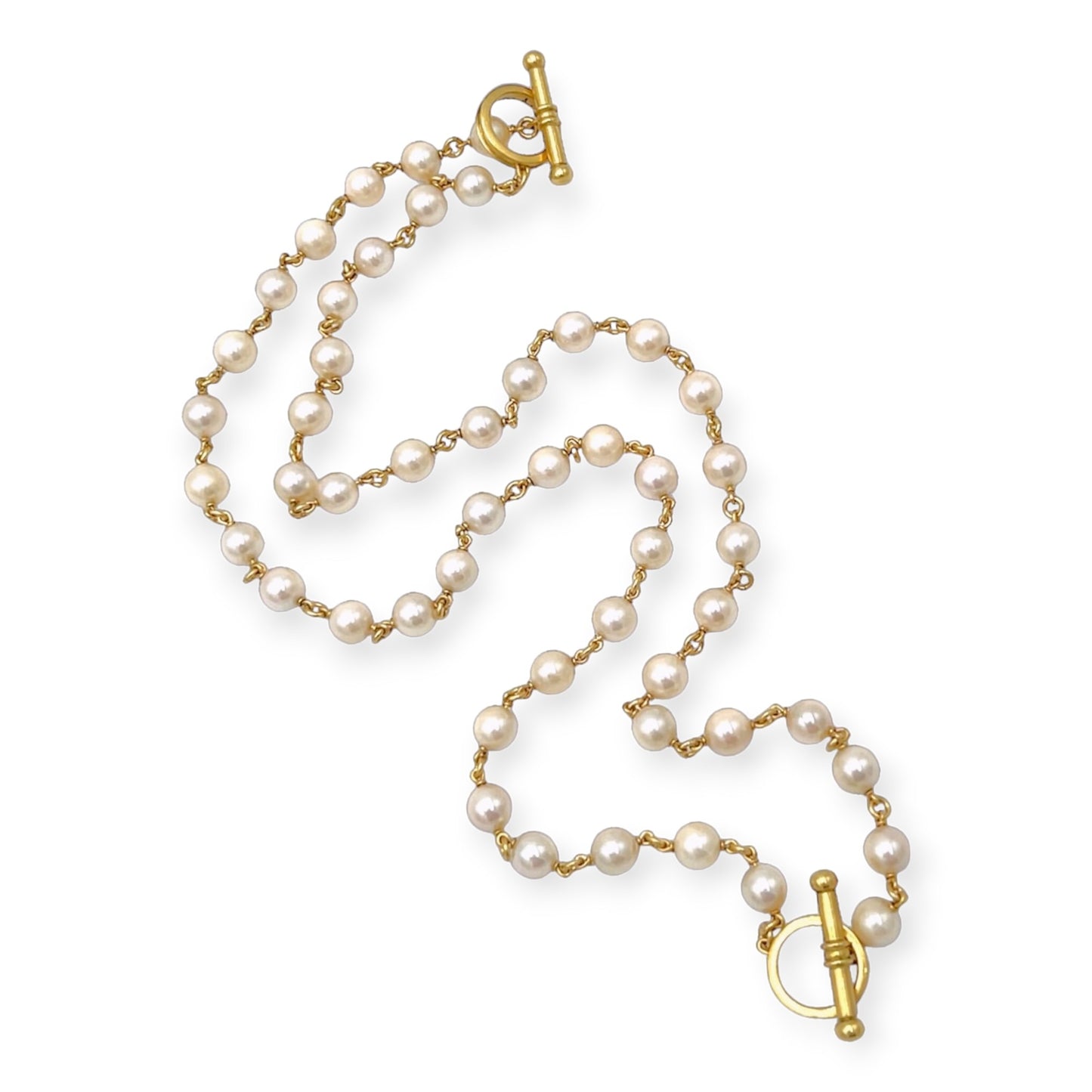 Gold Pearl Convertible Length Necklace