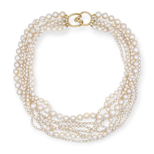 Tiffany Pearl Torsade Gold Necklace