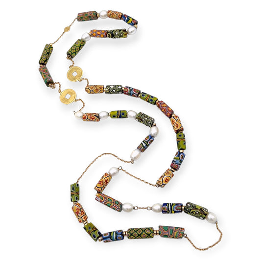 Dada Arrigoni Murano Glass Bead Pearl Necklace