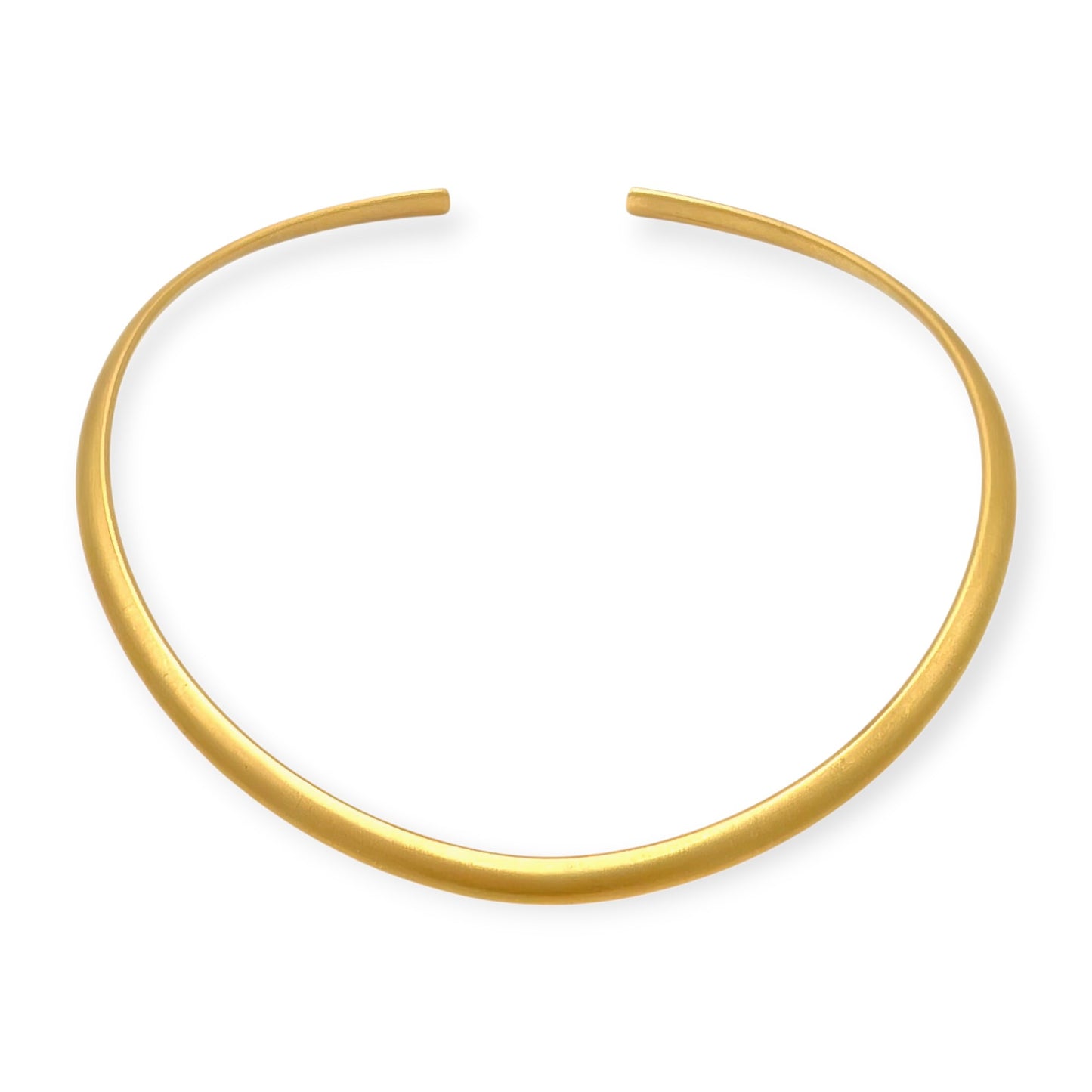 Sidney Garber Satin Finish Gold Torque Necklace