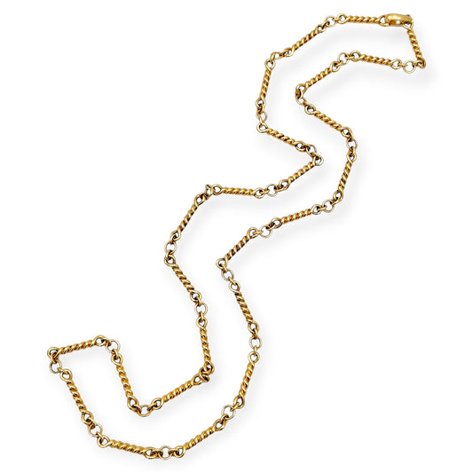 David Webb Gold Longchain Necklace