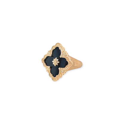 Buccellati Opera Black Onyx Rose Gold Ring
