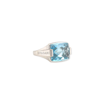 Bulgari Metropolis Blue Topaz White Gold Ring