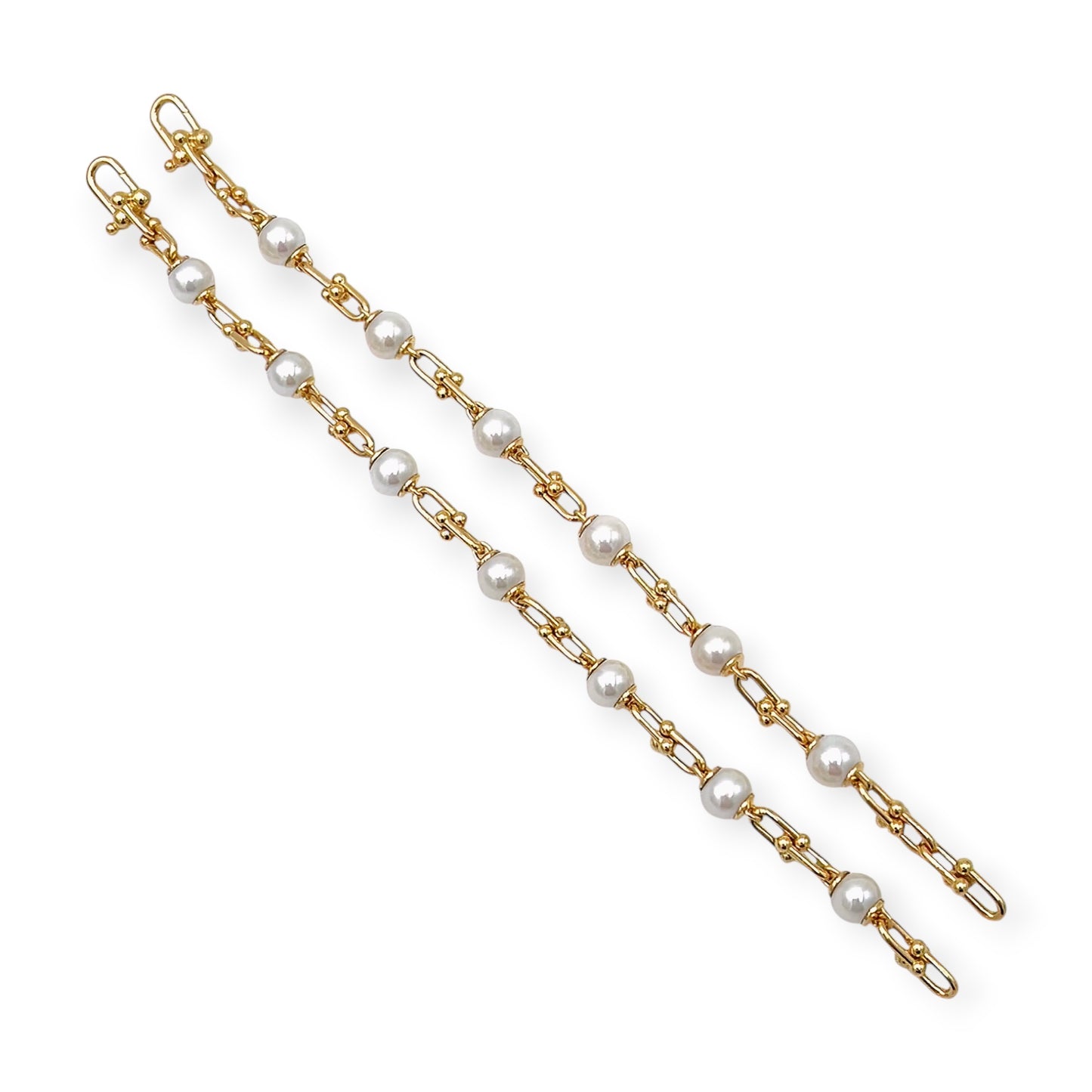 Tiffany HardWear Gold Pearl Bracelet Necklace