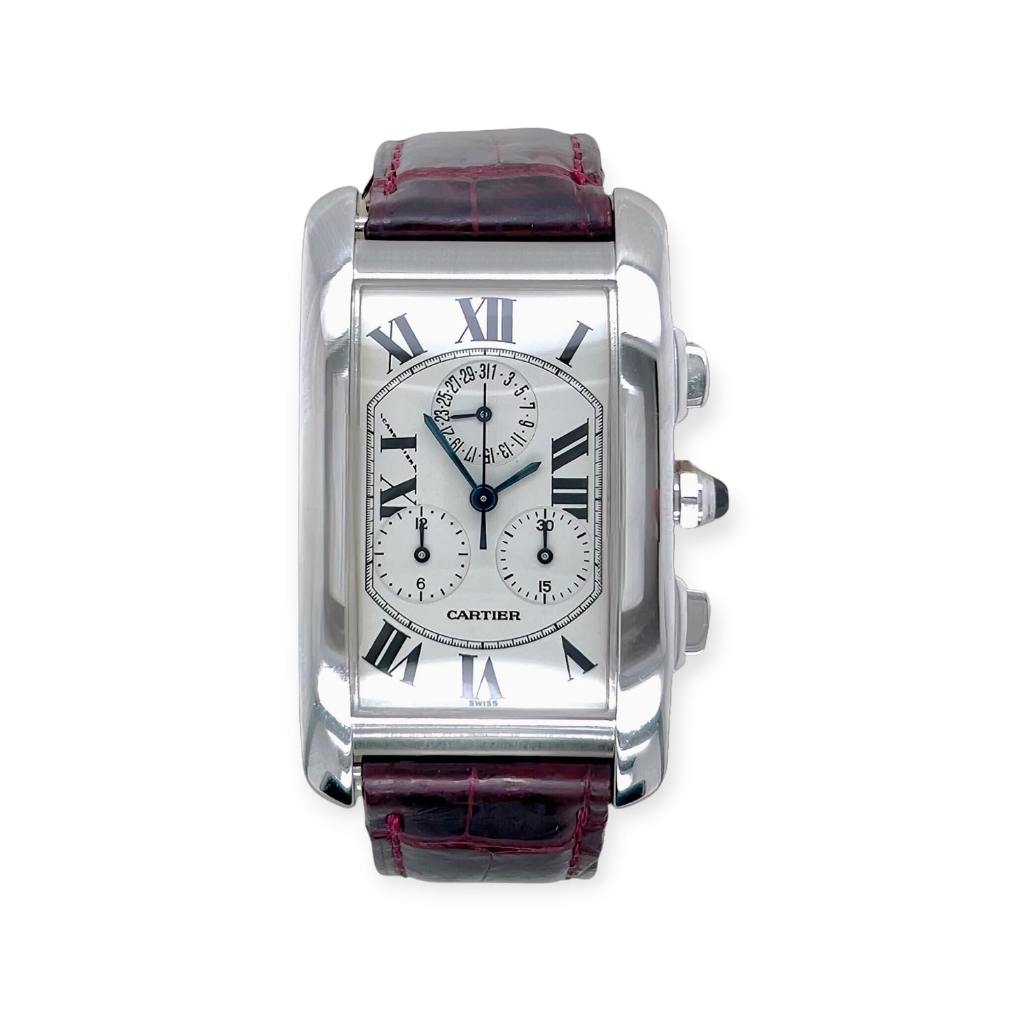 Cartier Tank Americaine Chronograph White Gold Watch