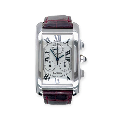 Cartier Tank Americaine Chronograph White Gold Watch