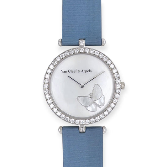 Van Cleef Dame Arpels Papillon Mother of Pearl Diamond Watch