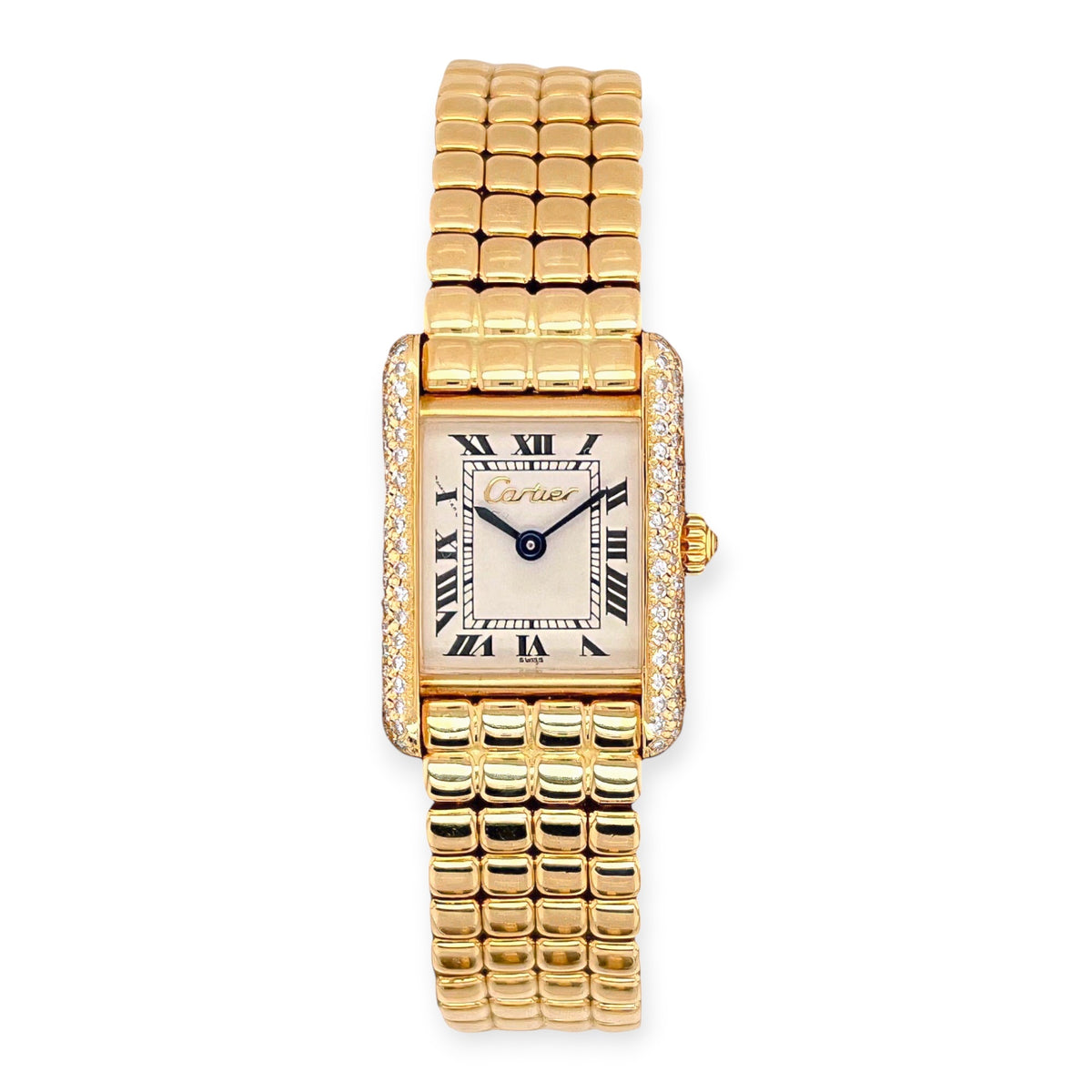 Cartier Tank Louis Gold and Diamond Watch