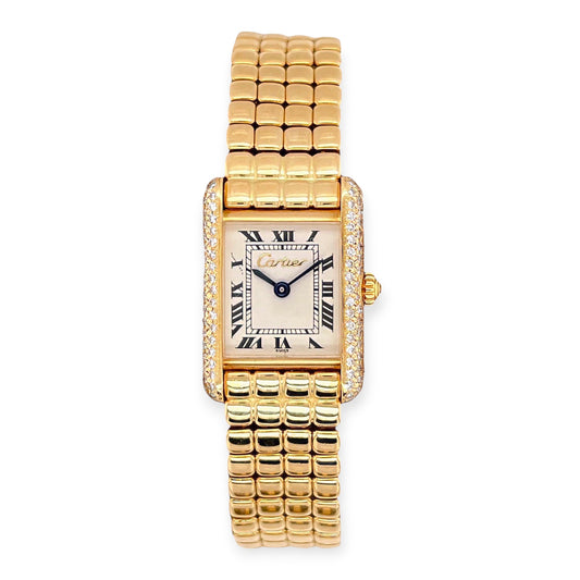 Cartier Tank Louis Gold and Diamond Watch