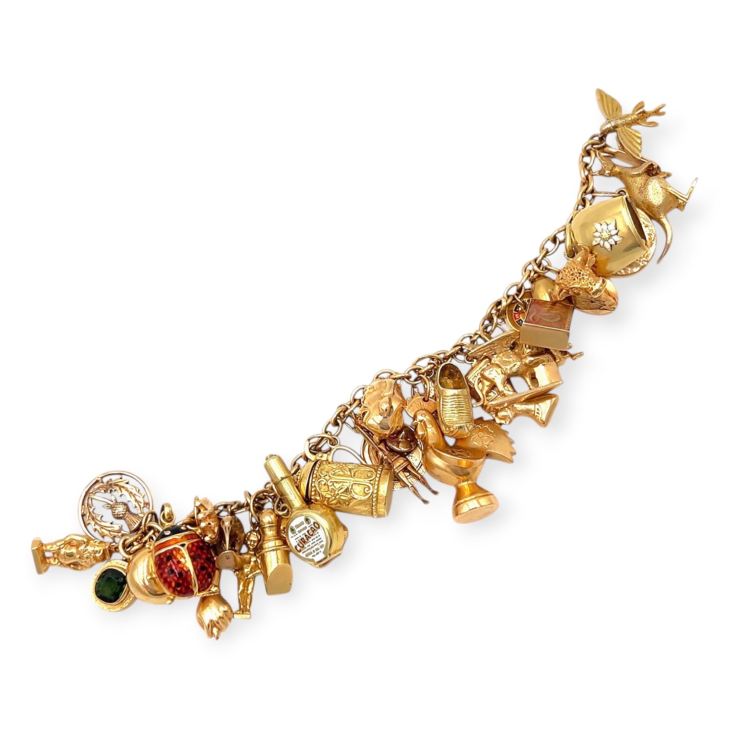 Gold 30 Charm Bracelet