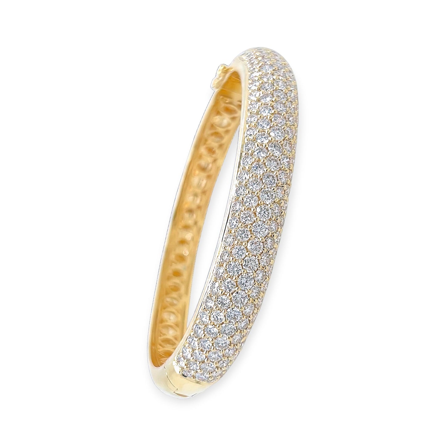 Yellow Gold Diamond Bangle Bracelet