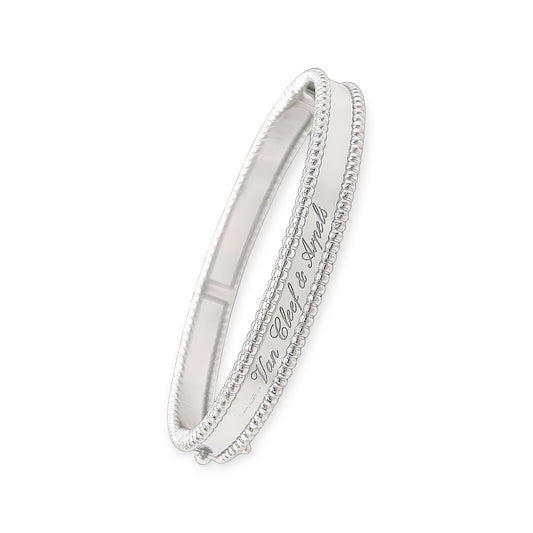 Van Cleef Perlée Signature White Gold Bracelet